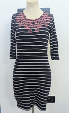 Dickins & Jones Blue Striped Pencil Dress XSmall