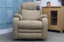 PARKER KNOLL BOSTON ELECTRIC LIFT & RISE ARMCHAIR IN MATTEO CARAMEL FABRIC