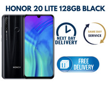 Huawei Honor 20 Lite Black  128GB Dual Sim Unlocked Smart Phone Pristine+