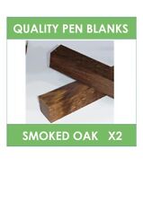 WOODTURNING PEN BLANKS EXOTIC - SMOKED OAK  X 2 - BOG OAK SUB QUALITY WOOD TURNI