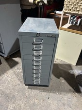 Bisley 10-Drawer Steel Cabinet Great Condition With Crome Handles Ideal Office