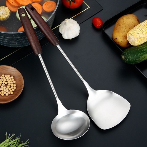Stainless steel cooking spoon - stainless,