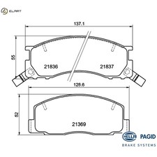 BRAKE PAD SET DISC BRAKE 8DB 355 006-451 FOR TOYOTA ESTIMA/EMINA/LUCIDA/PREVIA
