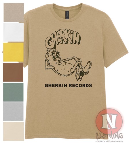 Gherkin records shirt s - records, 80's