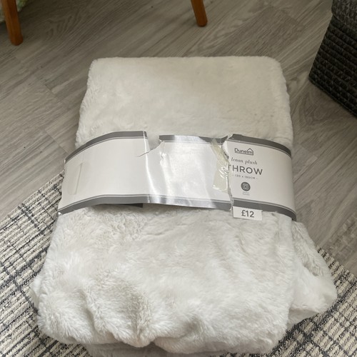 Dunelm lemon plush throw - dunelm,