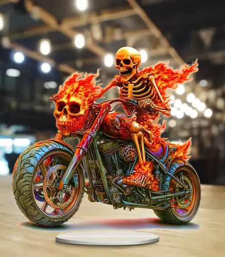 Flat printed motorcycle - 2d,