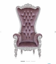 Throne Chair Lavender Gold 63"