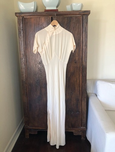 Vintage 1920s 1930s silk bias - silk,