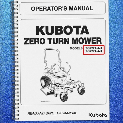 Kubota zg222a zg227a - kubota, zg227a-au