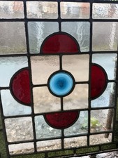Victorian Stained Glass Panel / Vintage Stained Glass