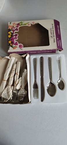 Stainless steel cutlery set - stainless, 24