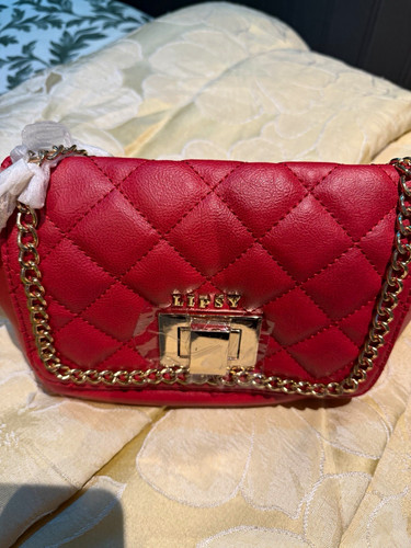Lipsy red quilted faux - red,
