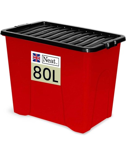 Plastic storage boxes - boxes, red