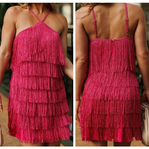 Fore fringe dress large women - fringe,