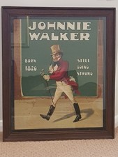 Johnnie Walker Poster 1910 Original Framed Rare 1st Commercial Advert