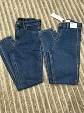Ladies blue petite skinny high