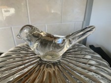 Dons wood turning  * GLASS DOMED cheese CLOCHE  NATURAL MARBLE BASE