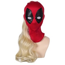Headgear Mask Wig Cosplay Costume Outfits Halloween Carnival Suit Deadpool
