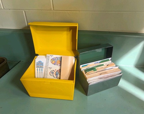 2vtg recipe boxes yellow - recipe,