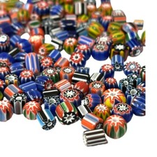 24 pcs Small Multi Colour Mix Shapes Mix Sizes 5-7 mm Glass Chevron Beads GB3