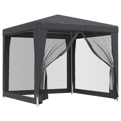 Party tent with - mesh, sidewalls