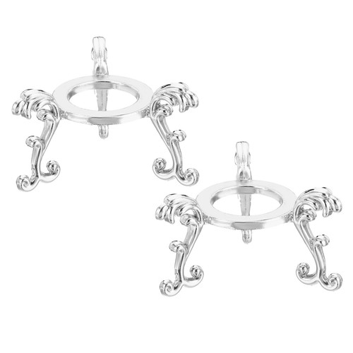 Crystal ball stand 2pcs sphere - crystal,