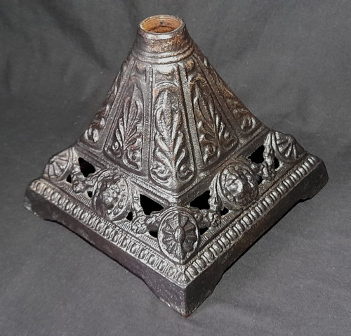 Antique large duplex oil lamp - oil,