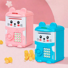 Money Safe Kids Piggy Bank Toy Money Bank Cash Coin  Smart Password Lock ATM UK