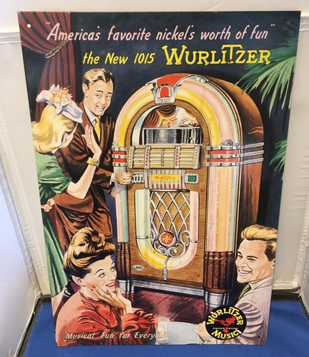 Wurlitzer jukebox tin - tin, sign