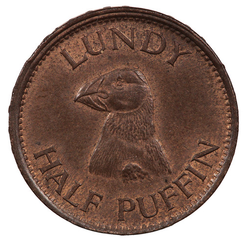 1929 lundy half - half, puffin