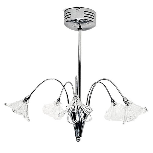 Litecraft chrome semi flush - chrome,