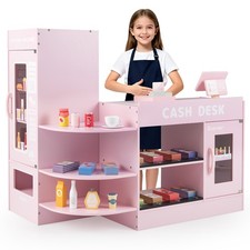 Costway wooden supermarket - wooden,