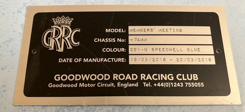 Goodwood chassis plate - goodwood,