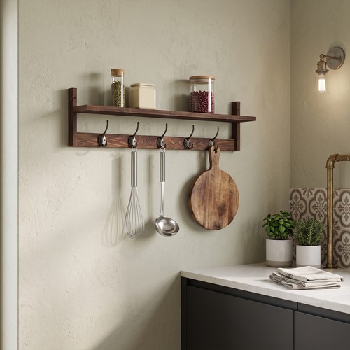 Hooks coat rack shelf wall - coat, rack+shelf