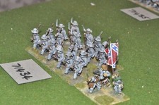 28mm american civil war / confederate - infantry regt 23 figs - inf (71434)