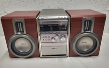 Philips MCM11 Silver Micro System CD MP3 Radio Tape Hi-Fi Player 