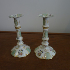 PAIR HALCYON DAYS CANDLESTICKS