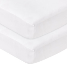 Pack of 2  Next To Me Crib Fitted Sheet Bedside Crib, Cotton Jersey, 50cm x 85cm