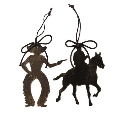 Lot metal cowboy horse - cowboy,
