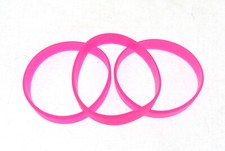 3 x HOT PINK SILICONE  RUBBER