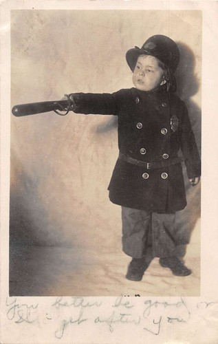 Boy dressed police officer - boy,