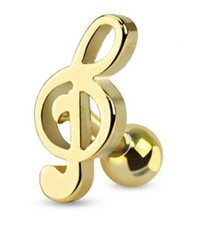 Treble Clef Tragus Cartilage