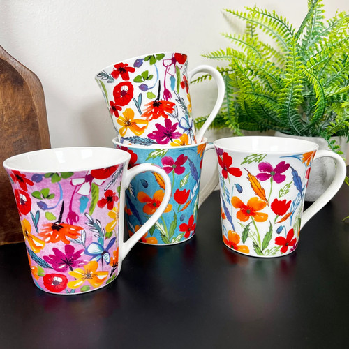 Full floral bloom 380ml mugs - full,