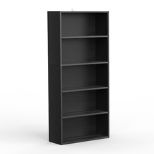 H Tall Wood Geometric Bookcase