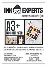 A3+ Fabric HR 100g Sublimation Transfer Paper 50 Sheet for T-Shirt & Fabrics