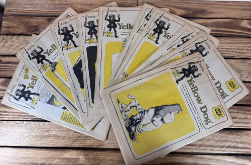 Vintage yellow dog comic - yellow, bulk