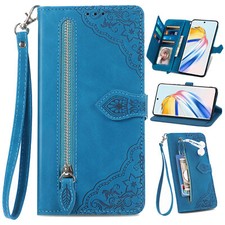 Blue Magnetic Leather Flip