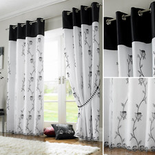 Tahiti Lined Voile Curtains