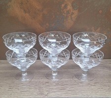 6 X Vintage Stuart Crystal