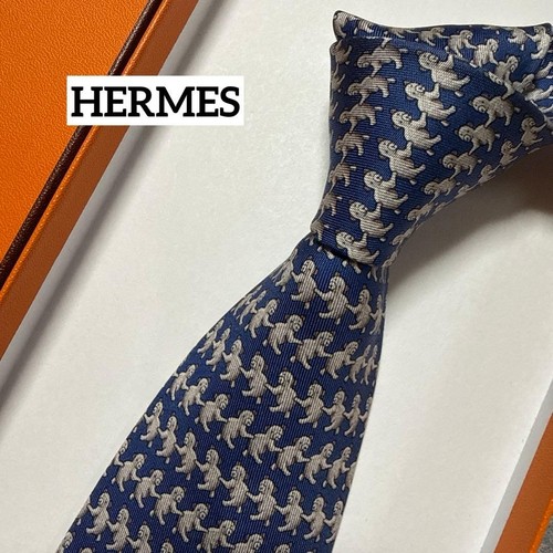 Hermes bear pattern silk - pattern, tie